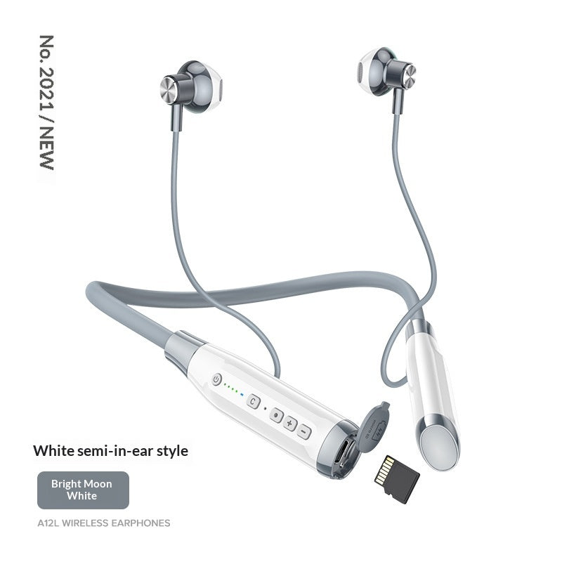 Ultra-long Standby Wireless Neckband Bluetooth Earphones With A Card Slot