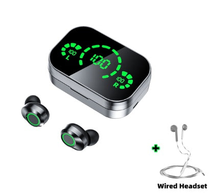 Auriculares inalámbricos Bluetooth YD03 TWS con pantalla grande inteligente, pantalla digital y luz de respiración intrauditivos
