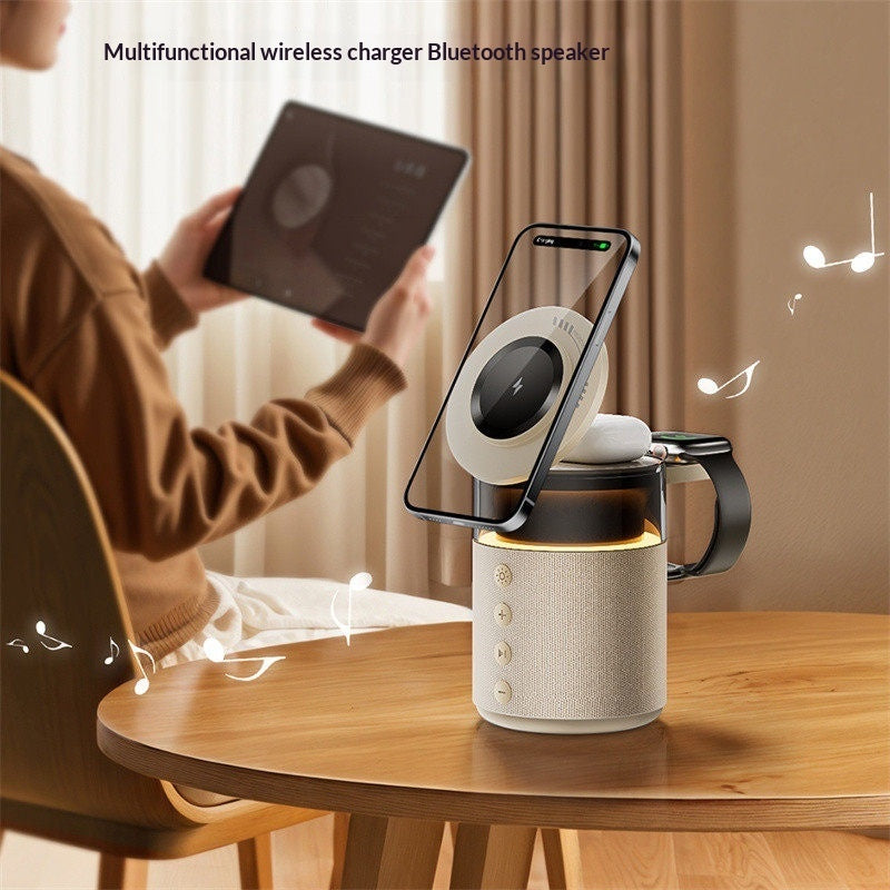 Cargador de teléfono inalámbrico para niños y niñas, altavoz Bluetooth multifuncional como regalo de San Valentín o cumpleaños